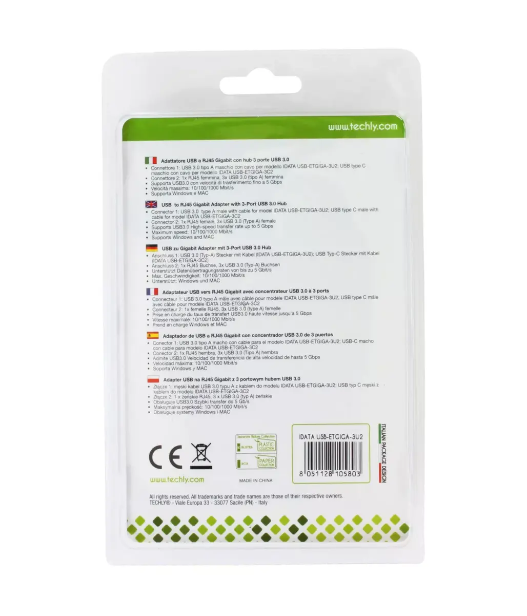 Док-станция для ноутбука Techly IDATA-USB-ETGIGA-3U2 Photo 3