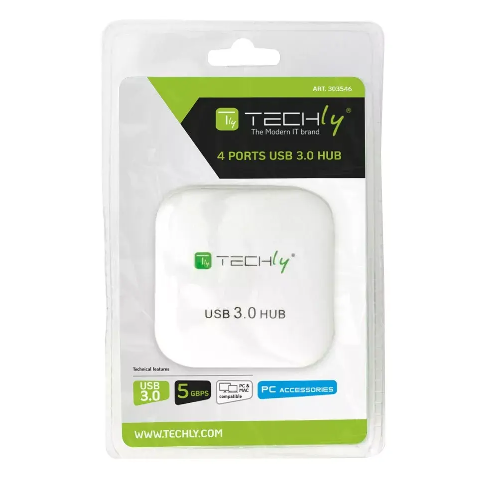USB хаб Techly IUSB3-HUB4-WH Photo 2