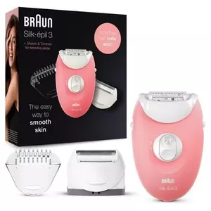 Braun Silk-épil 3 81683691 эпилятор 20 пинцеты Розовый, Белый