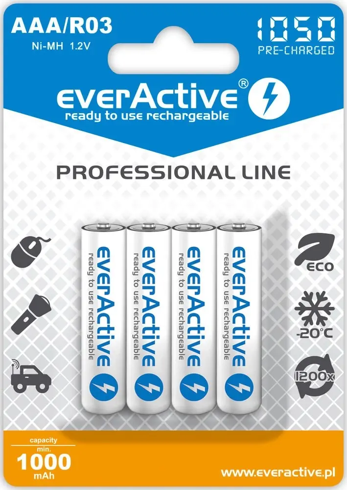 everActive EVHRL03-1050 rechargeable AAA NiMH 1.2V Photo 3