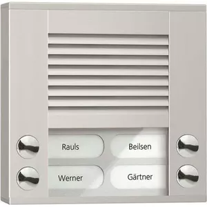Door Station TECHNISAT PES04-EN/04 — Audio intercom, 4 buttons (2 rows), silver