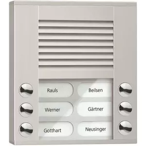 Audio door station TECHNISAT PES06-EN/04 — 6-button, 2-row, silver