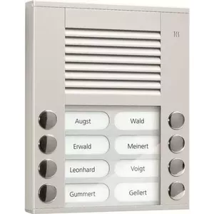 Audio door station TECHNISAT PES08-EN/04 — 8-button, 2-row, silver