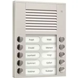 Audio Door Station TECHNISAT PES10-EN/04 — 10-button 2-wire intercom, silver