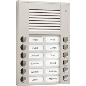 Intercom Audio Outdoor Station TECHNISAT PES12-EN/04 — 12 keys, 2 rows, silver