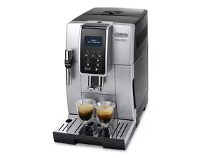 Кофемашина De’Longhi DINAMICA ECAM 350.35.SB — полностью автоматическая, встроенная кофемолка, 1450 Вт, бункер 300 г, 2 носика, ЖК-дисплей