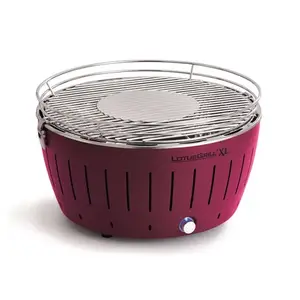 Гриль LotusGrill XL Kettle на древесном угле, круглая решетка, 435×435×257 мм, на 10 человек, фиолетовый