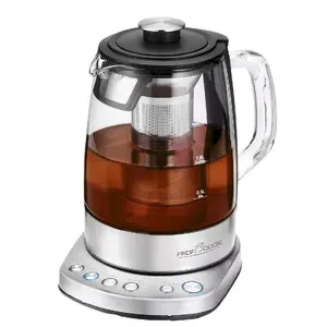 Electric kettle ProfiCook PC-WKS 1167G 1.5 L 2200 W, stainless steel/berry, touch control, Wi‑Fi