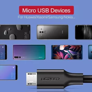Кабель UGREEN 60142 Micro USB (шт.) — USB 3.0 (шт.), 1,5 м, белый