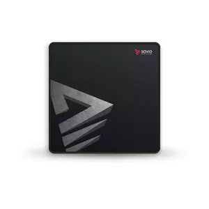 Mouse pad SAVIO Precision Control S — rubber, 250×250 mm, black, stitched edges, non-slip base