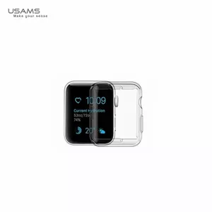 Aizsargvāciņš no TPU 360° priekš Apple Watch Series 4 44 mm, usams IW486BH03 (0,8 mm) Caurspīdīgs