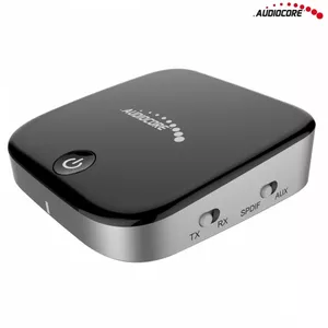 Bluetooth uztvērējs Audiocore AC830 (Baseus Qiyin) v5.0 ar 3,5 mm AUX izeju, 300 mAh akumulators, alumīnija korpuss, balts
