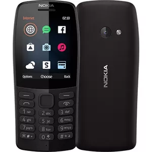 Nokia 210 6,1 cm (2.4") Melns Tālrunis ar papildiespējām