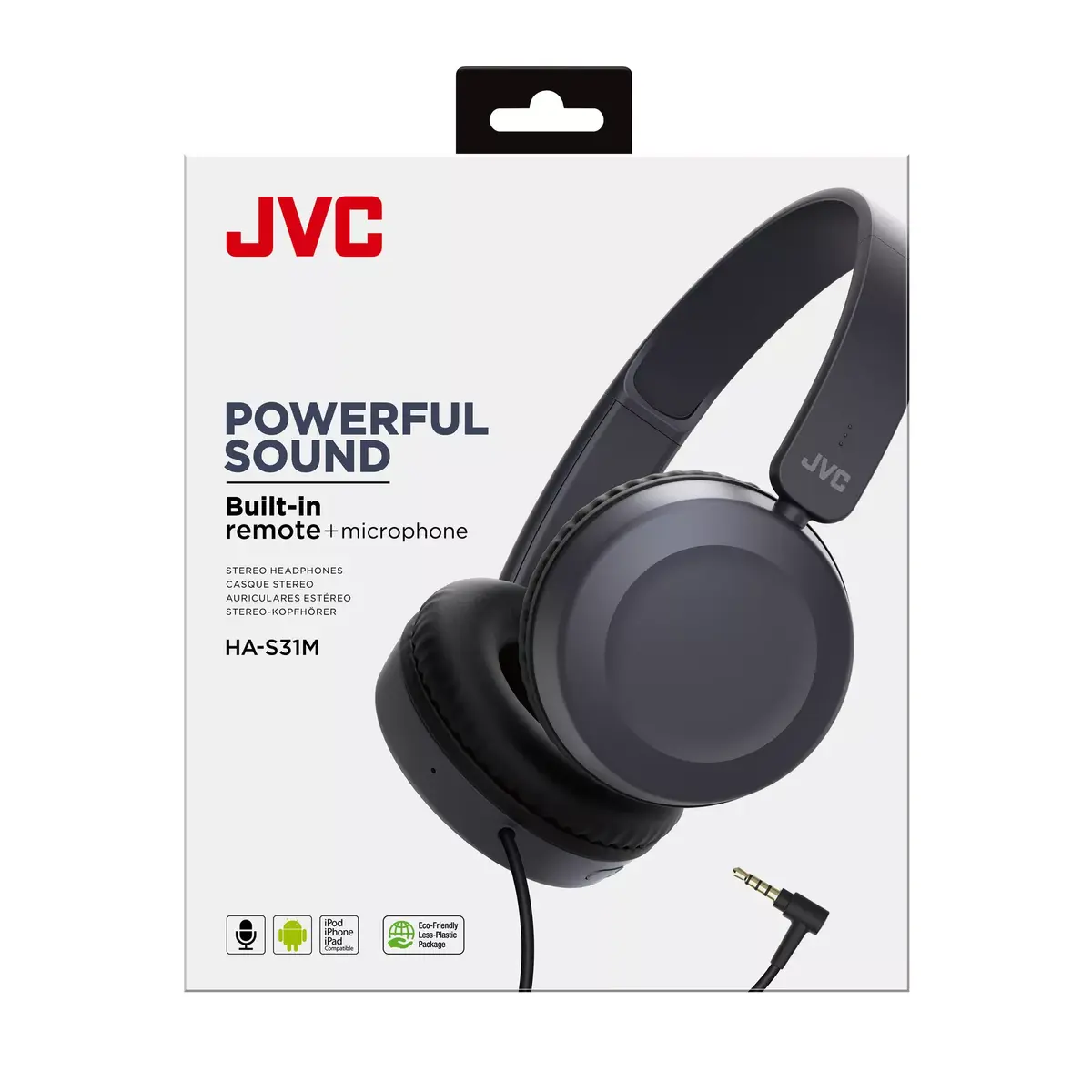 Austiņas JVC Powerful Sound Wired On Ear Blue Photo 7