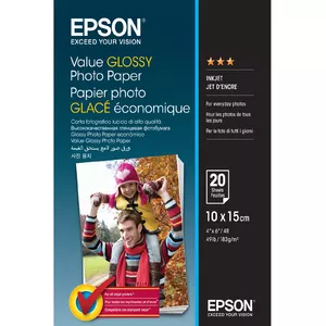 Epson Value Glossy Photo Paper fotopapīrs Spīdums