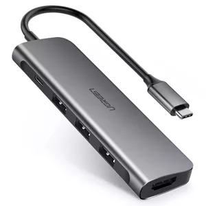 Ugreen 50209 dokstacija USB 3.2 Gen 1 (3.1 Gen 1) Type-C Melns, Pelēks