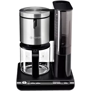 Drip coffee maker Bosch TKA8633 — 1.25 L water tank, 15-cup, 1160 W, black/stainless steel