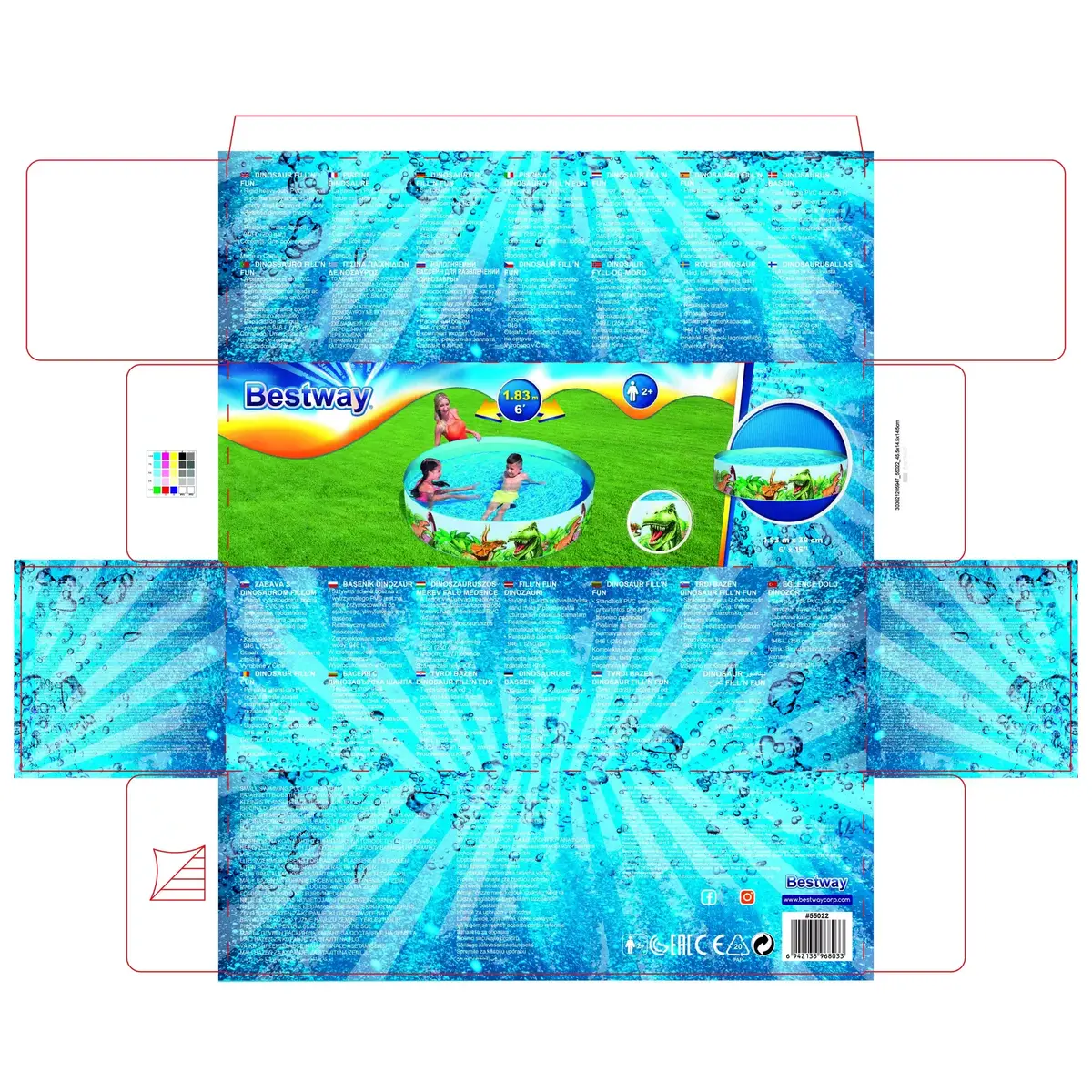Каркасный бассейн Bestway Fill 'n full Dinosauros Photo 7