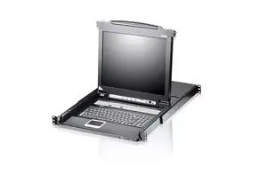 KVM switch ATEN CL5708N-ATA — 8-port rackmount, USB keyboard/mouse, VGA, WUXGA 1920x1200, 1U, 19" LCD, AC 100–240V