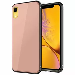 Чехол GreenGo для iPhone XR — стеклянный розовый защитный корпус