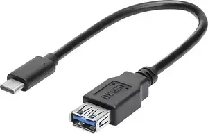 Renkforce RF-4455819 USB kabelis USB 3.2 Gen 1 USB C vīrietis uz USB A sieviete 5 Gbit/s melns