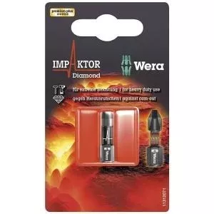 Hex Bit Wera 840/1 IMP DC 4 mm — alloy tool steel, impact-rated hex bit