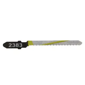 Jigsaw blades Wolfcraft 2383000 — HCS for wood, 75 mm overall, 50 mm working length, 1.35 mm pitch, 2 pcs