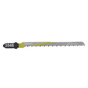Полотна для электролобзика Wolfcraft 3546000 — HCS (углеродистая сталь), рабочая длина 7,5 см, шаг зубьев 2,5 мм, 2 шт.