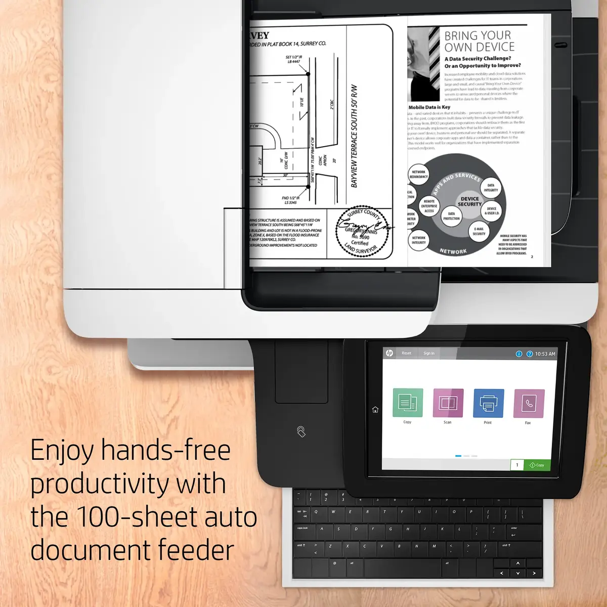 HP LaserJet Enterprise Flow MFP M528z daudzfunkciju printeris Photo 12