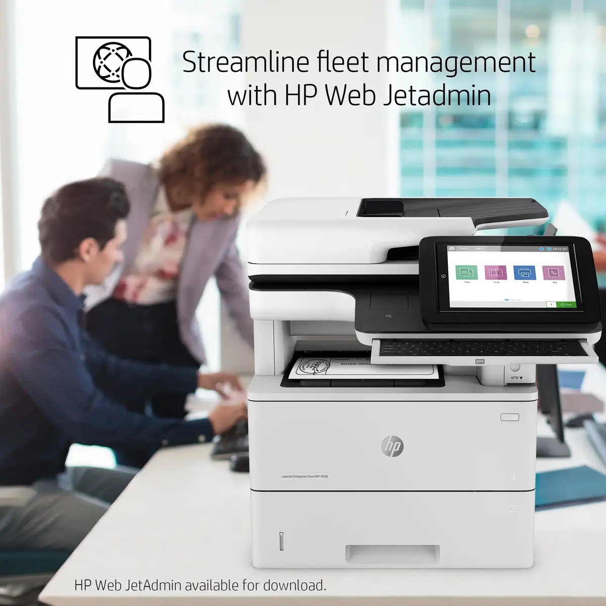 HP LaserJet Enterprise Flow MFP M528z daudzfunkciju printeris Photo 13