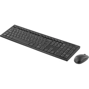 Keyboard Deltaco TB-114 Mouse included Home RF Wireless QWERTY Nordic Black