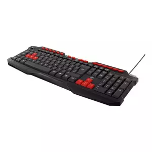 Keyboard Deltaco GAM-024UK Gaming USB QZERTY UK International Black Orange