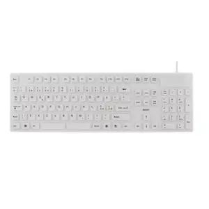 Wired keyboard DELTACO TB-505 Full-size 100% USB + PS/2 QWERTY White, 1.8 m cable