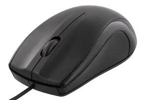 DELTACO MS-711 biroja pele abpusēja vadu USB Type-A optiskā 1200 DPI melna 3 pogas ritenis