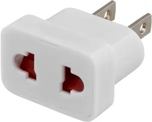DELTACO GT-400 Socket-Outlet Adapter EU to US White Male to Female 10 A 100-250 V