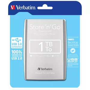 Portable Hard Drive Verbatim 1TB USB 3.2 Gen 1 Silver
