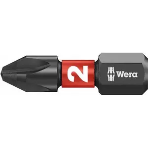 Screwdriver Bit Wera 851/1 IMP DC PH 2 x 25 mm, Phillips PH2, impact-rated, 25 mm length
