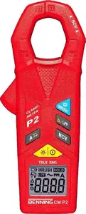 Skavveida multimetrs Benning CM P2 10 mA–400 A AC/DC TRMS ar baterijām, zondes un somu