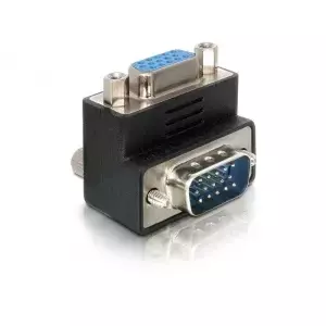 Адаптер VGA Мужской/Женский Угловой DeLOCK DEL-81 Черный