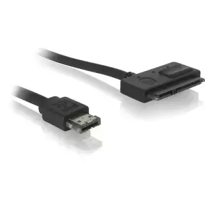 Кабель SATA DeLOCK Power Over eSATA 22pin 0.5м Черный