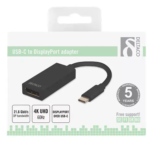 USB grafikas adapters Deltaco USBC-DP Photo 3