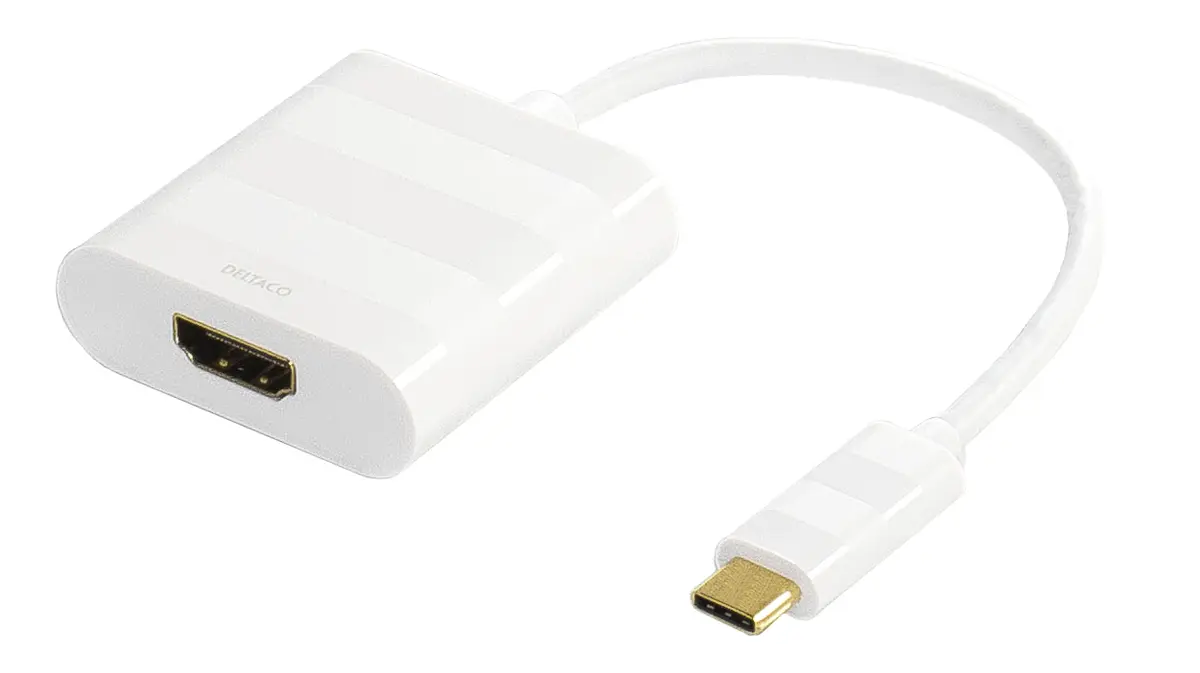 DELTACO USBC-HDMI1 Video kabeļa adapteris USB