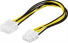 DELTACO SSI-42 Barošanas kabelis dzeltenš PCI-E