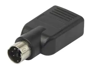 DELTACO USB-81 PS/2 to USB cable adapter purple for mouse and keyboard