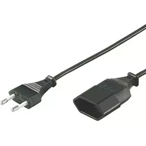 Power Cable Deltaco DEL-109AD 2m CEE7/16 Black
