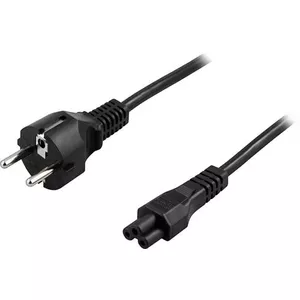 Power Cable Deltaco DEL-109C-50 0.5m CEE7/7 C5 Coupler