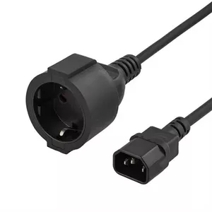 Power Cable Deltaco DEL-109P-100 Black 1m C14 CEE7/4
