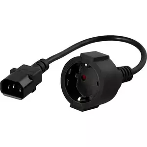 Power Cable Deltaco DEL-109P-50 Black 0.5m
