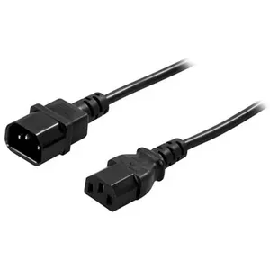 Power Cable Deltaco DEL-113 Black 2 m