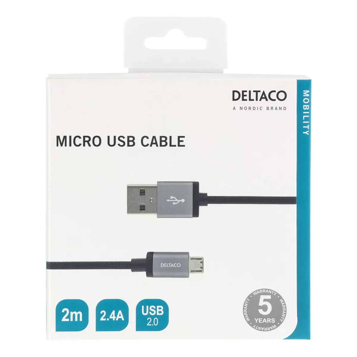 USB kabelis Deltaco MICRO-113F Photo 2